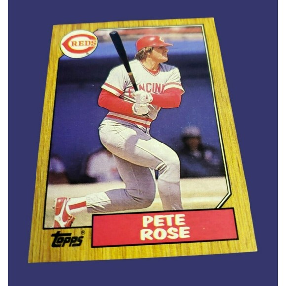 1987 Topps Pete Rose Cincinnati Reds MLB Baseball Trading Card #200 With Errors - Picture 1 of 16